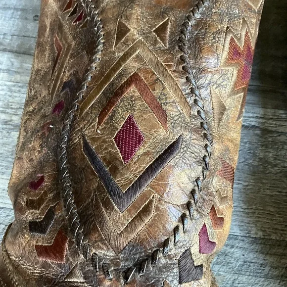 Corral Women's Aztec Embroidered Cowgirl Boot Snip Toe C2872 Lady's Size 10M - Picture 3 of 16